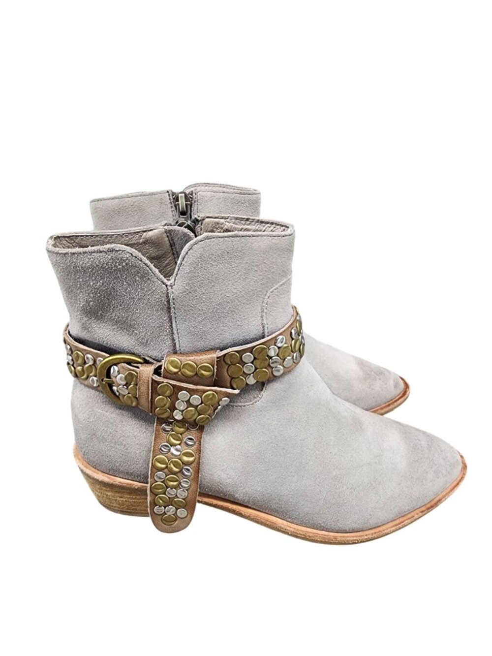 Antelope Shoes Womens Size EU 38 US 7 Gray Suede Side Zip Ankle Boots *Read* - Picture 4 of 14